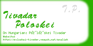 tivadar poloskei business card